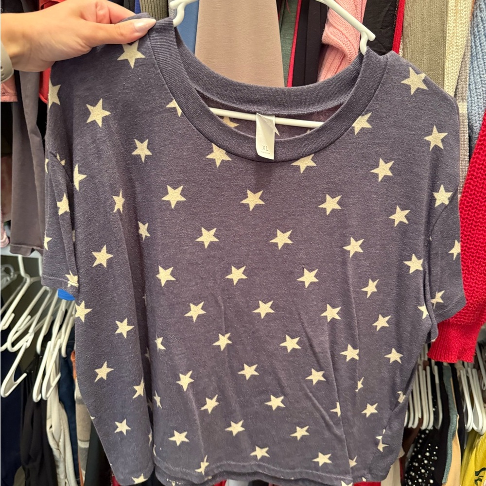 Bella Canvas Purple Star Pattern Top